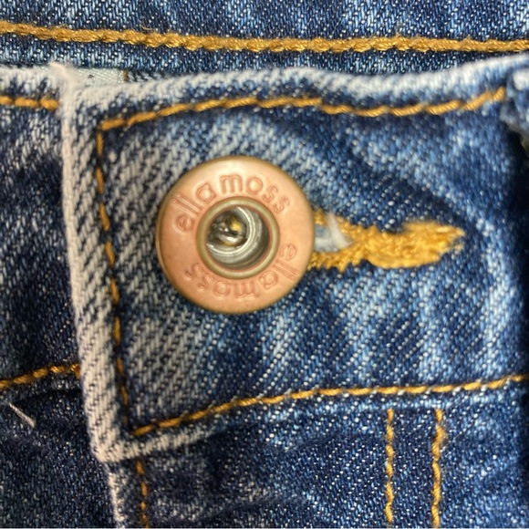 Ella Moss High Waist Straight Ankle Acid Wash Jeans - Picture 7 of 8